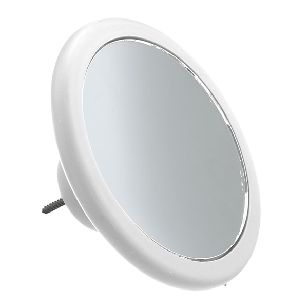 PATERE MIROIR RONDE BLANC X3