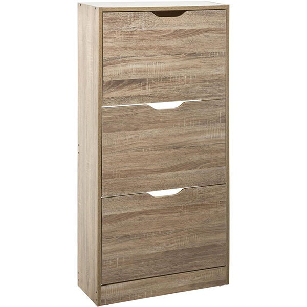 RANGE CHAUSSURE BOIS 3 TIROIRS NATUREL