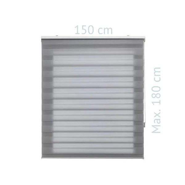 CLIPETFIX STORE JOUR ET NUIT ARGENT 150X180