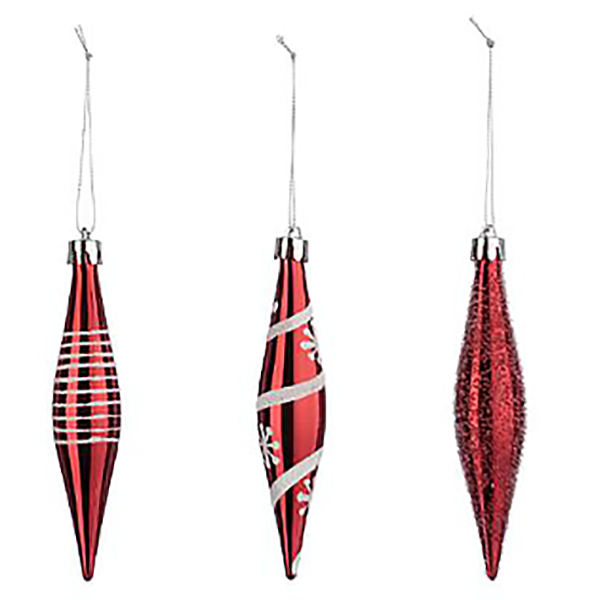 SUJET DE NOEL PLASTIQUE GLACON PAILL X3