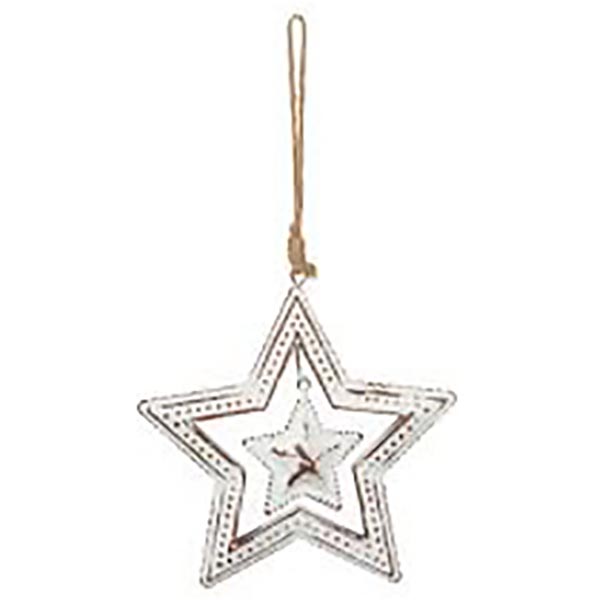 SUJET DE NOEL FORME METAL BROSSE