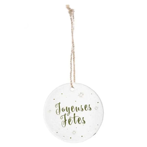 SUJET DE NOEL VERRE FORME IMPR 9CM