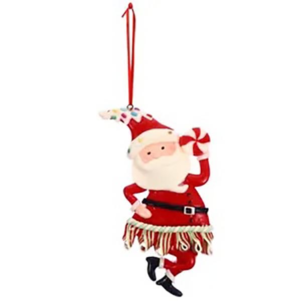 SUJET DE NOEL RESIN MANTEAU PN ROUGE L12CM