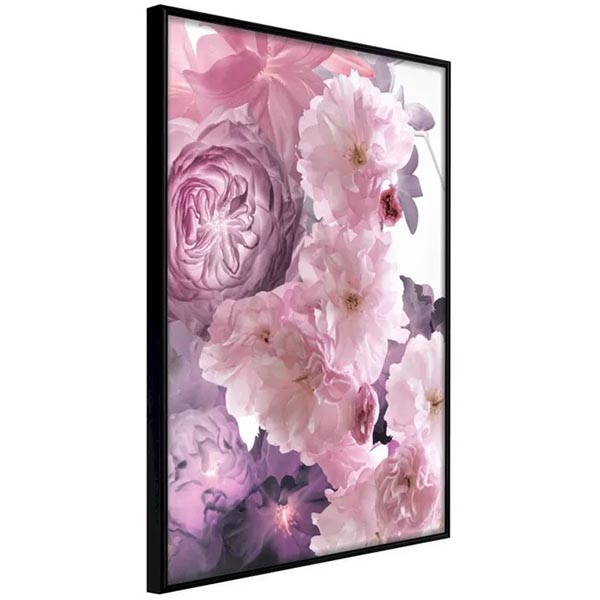 TOILE 30X45 MIX FLEURS ROSES