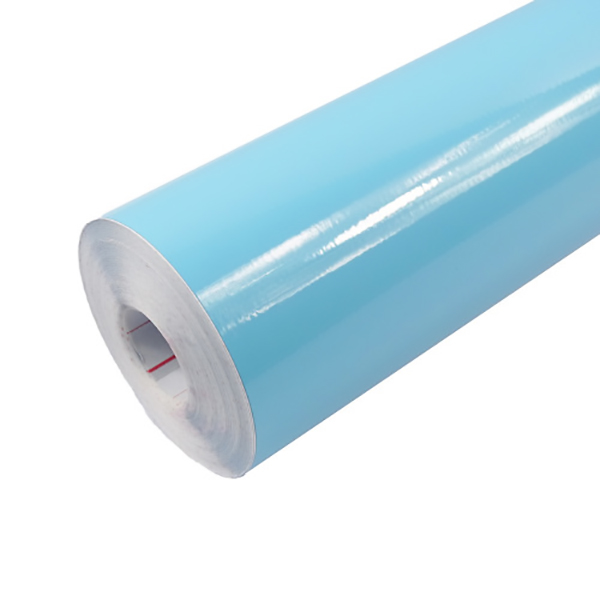 ADHESIF ROULEAU UNI BRILLANT AQUA 2MX45CM