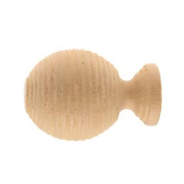 EMBOUT BOULE STRIE BOIS D28 FSC 100%