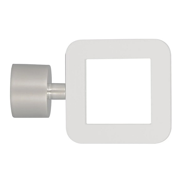 EMBOUT CARRE AJOURE D28 LAQUE BLANC