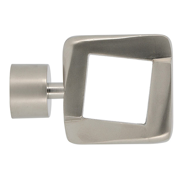 EMBOUT CARRE SANS RIVET D28 CHROME MAT