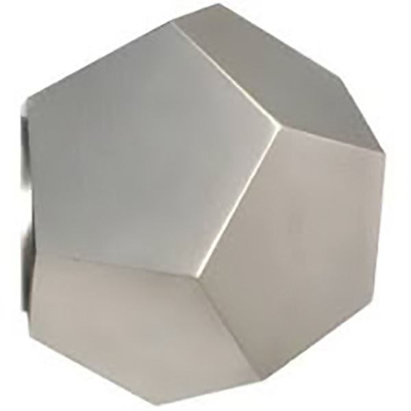 EMBOUT BOULE A FACETTES D28 CHROME MAT