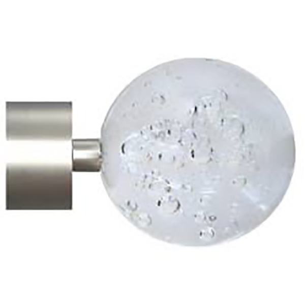 EMBOUT BOULE AVEC BULLES D28 CHROME MAT