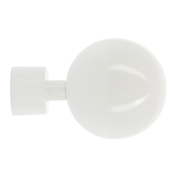 EMBOUT BOULE D16 BLANC BRILLANT