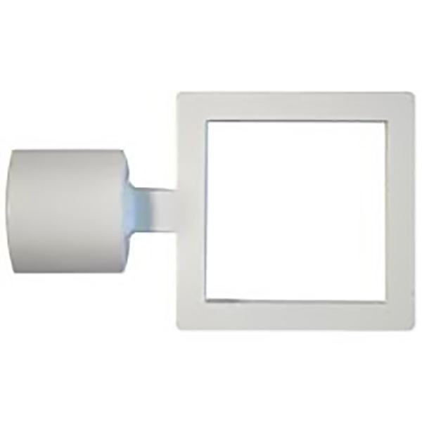 EMBOUT CARRE D16 BLANC BRILLANT