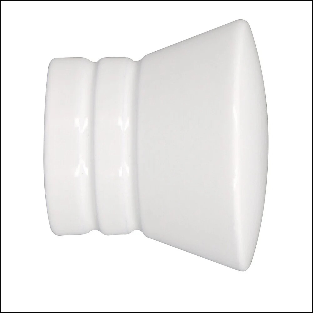 EMBOUT POMMEAU STRIE D20 BLANC BRILLANT