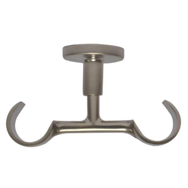 SUPPORT PLAFOND DBLE OUVERT 60MM D28 CHROME MAT