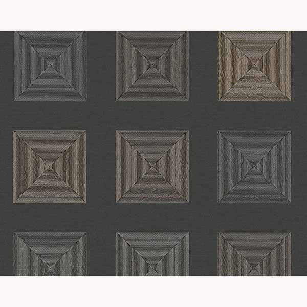 PAPIER PEINT PV INTERIEUR MOTIF MASSAI NOIR OR