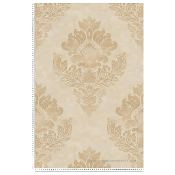 PAPIER PEINT EXP INTERIEUR BEN BAROQUE BLANC OR