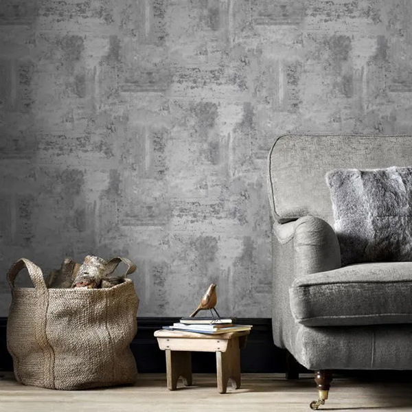 PAPIER PEINT PV INTERIEUR BETON 3D GRIS