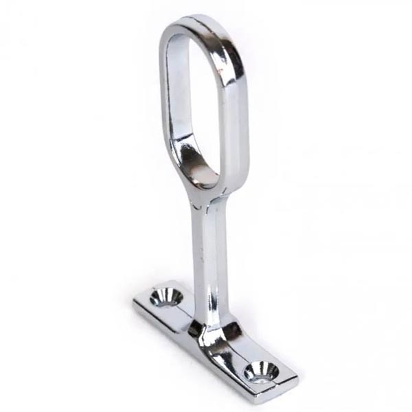 SUPPORT TRINGLE MILIEU OVAL 15MM ZAMAC GRIS