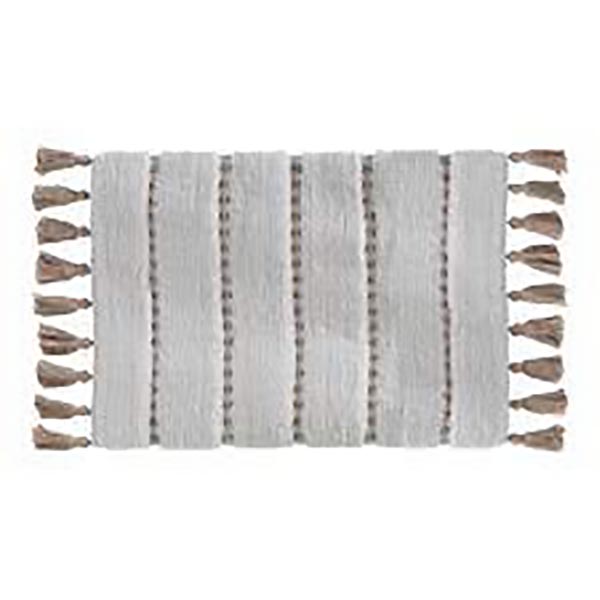 TAPIS COTON POMPOM 50X75 TAUPE