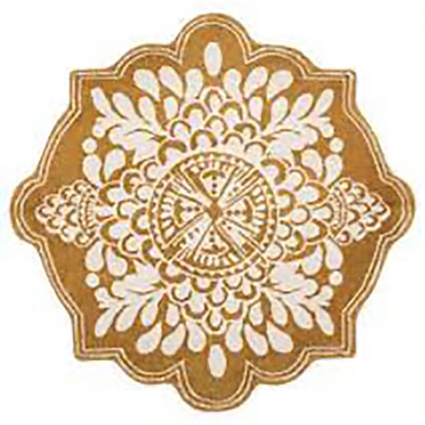 TAPIS FORME POIL RAS FOLK D120