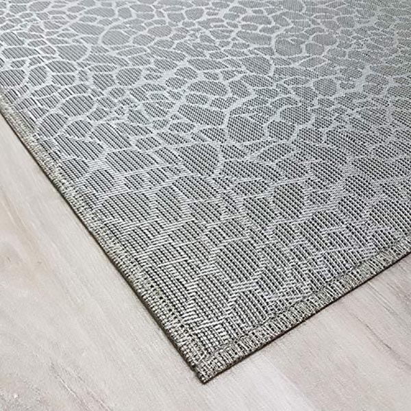 TAPIS VINYLE TRESSE CADRE1 SILVER 140X200