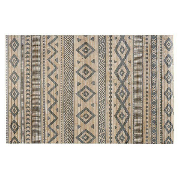 TAPIS BAMBOU ETNIC BLANC-GRIS 60X90