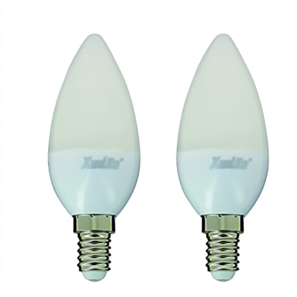 PACK 2 AMPOULES LED FLAMMES SMD E14 470LM 4000K 6W