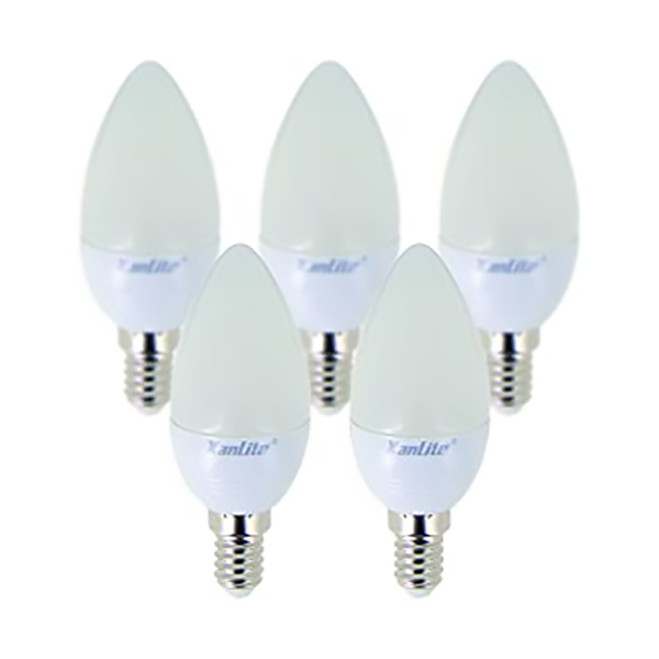 PACK 5 AMPOULES LED FLAMMES SMD E14 470LM 2700K 5,3W