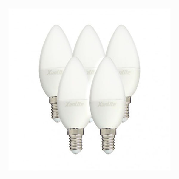 PACK 5 AMPOULES LED FLAMMES SMD E14 470LM 4000K 5,3W