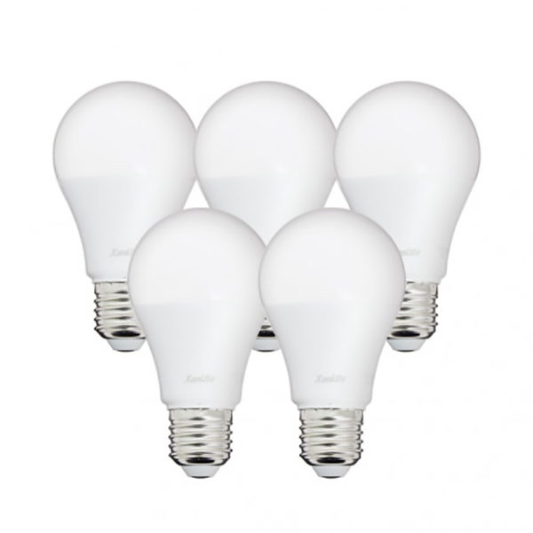 PACK 5 AMPOULES LED A60 OPAQUE E27 806LM 4000K 9W