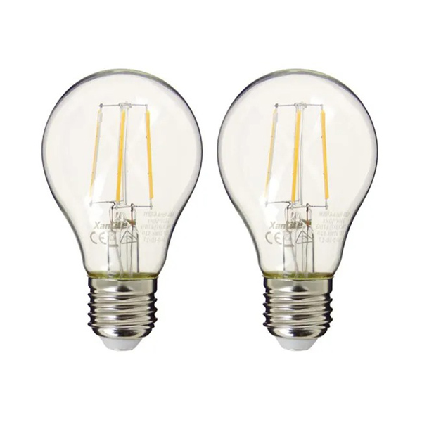 PACK 2 AMPOULES A60 RETROLED E27 470LM 2700K