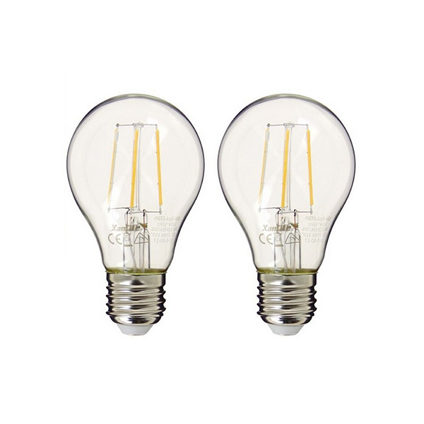 PACK 2 AMPOULES A60 RETROLED E27 470LM 4000K