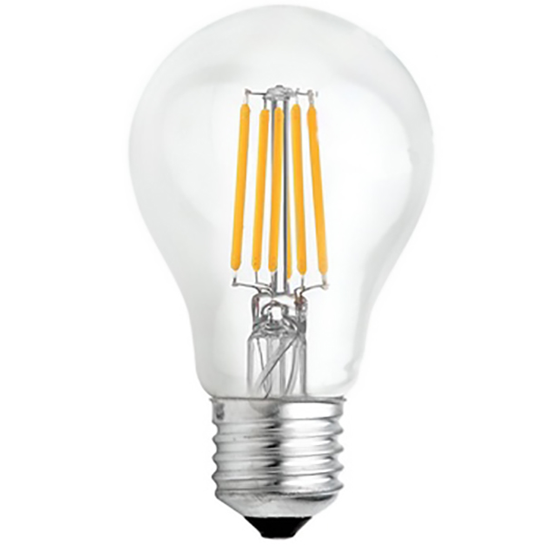 AMPOULE LED TRANSPARENTE A FILAMENT E27 1055LM 2700K 8W