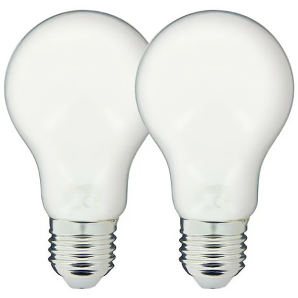 PACK 2 AMPOULES LEDS FILAMENT OPAQUE E14 806LM 2700K