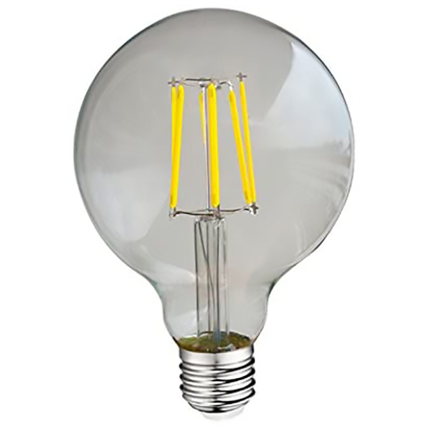 AMPOULE G95 SILVER TOP FILAMENT 8W E27 320 400LM 2700K