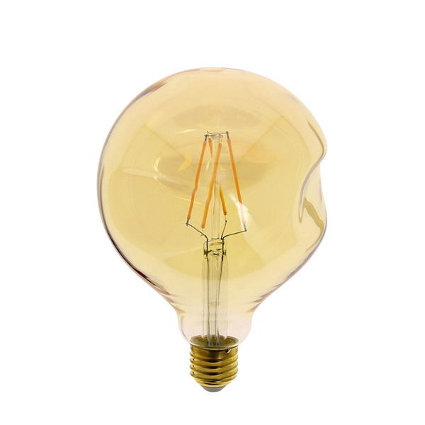 AMPOULE LED FILAMENT DECO E27 G125 AMBRE IRREGULIERE