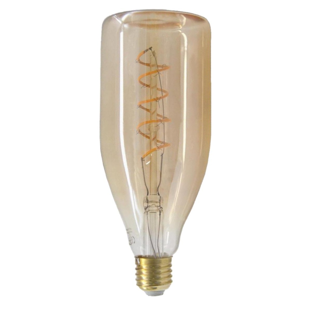AMPOULE LED FILAMENT E27 2700K SPIRALE BOUTEILLE AMBREE