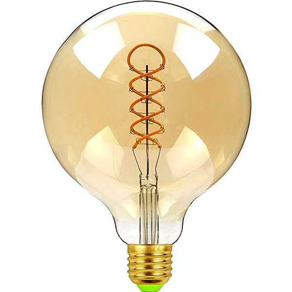 AMPOULE LED FILAMENT DECO SPIRALE 1800K GLOBE G125 E27