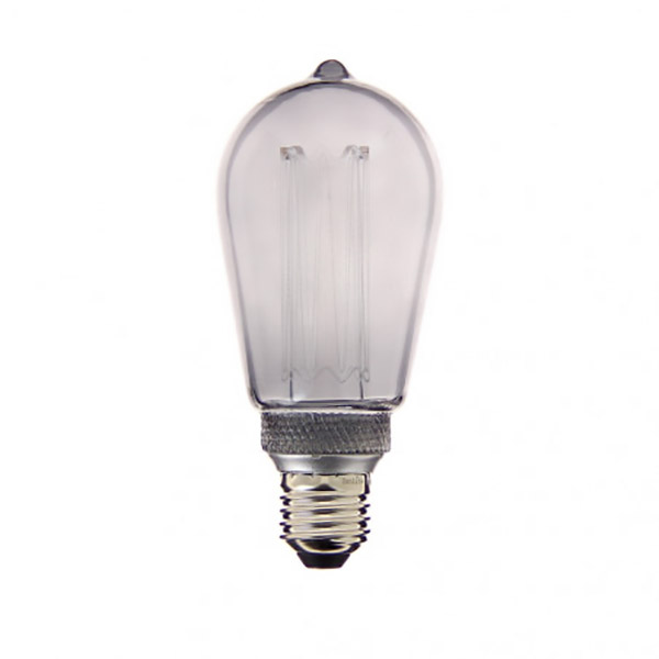 AMPOULE LED DECO HOLOGRAMME SPIRALE E27 ST64 FUME