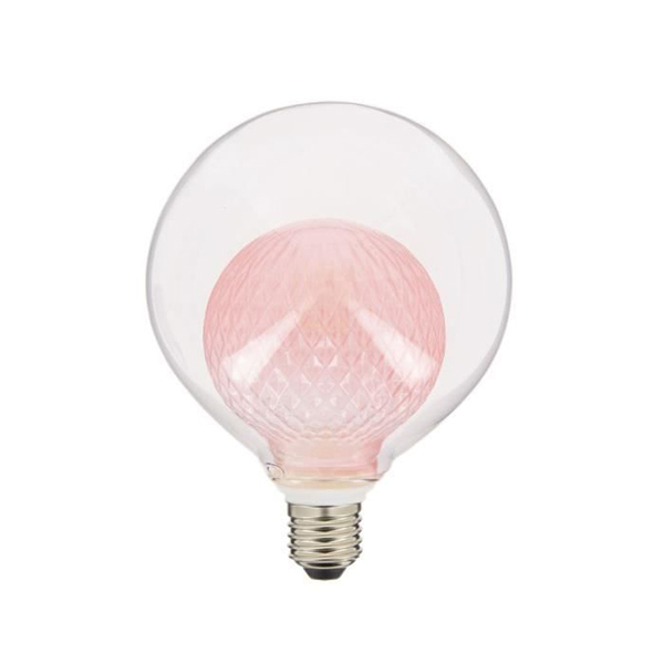 AMPOULE DECO DOUBLE VERRE PINK G125 250LM 2700°K