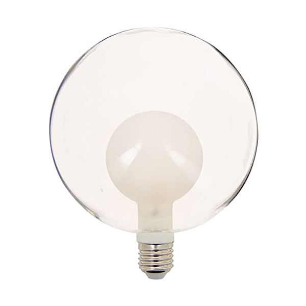 AMPOULE DECO DOUBLE VERRE OPAQUE G125 250LM 2700°K