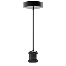 SUSPENSION DOUILLE E27 FINITION NOIR MAT