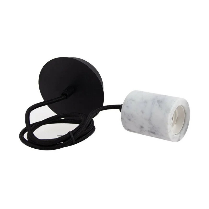 SUSPENSION DECO MARBRE E27 BLANC