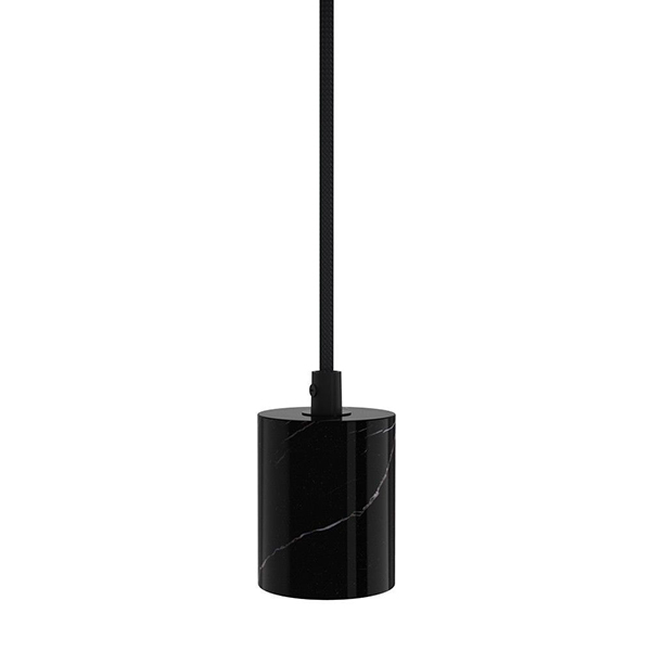 SUSPENSION E27 - 60W MAX - IP20 - BRASS ET MARBRE NOIR