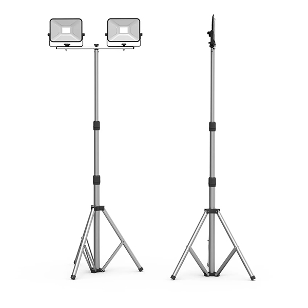 PROJECTEUR FILAIRE TRIPOD 2 TETES 2X1400LM 40W IP44 6500K