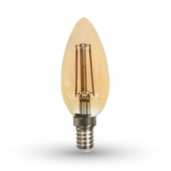 AMPOULE TRIO E14 FILAMENT 4W 280LM 2700K 1X CANDLE AMBER BLISTER