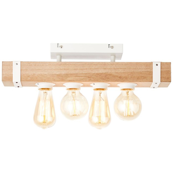 PLAFONNIER WHITE WOOD E27