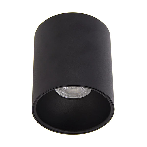 PLAFONNIER GU10 ROND LARGE NOIR