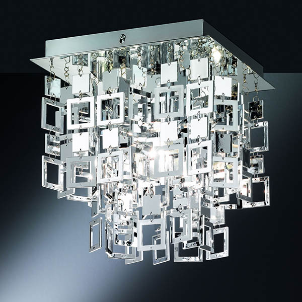 PLAFONNIER REALITY QUADRATO EXCL. 1 X E27, MAX. 60W W:24CM, H:26CM,
