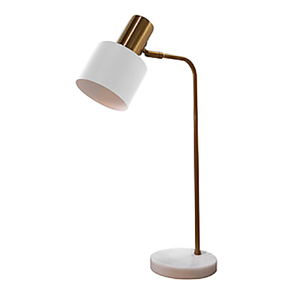 LAMPE DE BUREAU E27 BLANC OR-DELTA LIGHTING